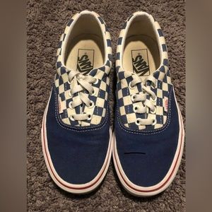 Size 6 Blue and white checkered Vans sneakers. Smoke and pet free home.